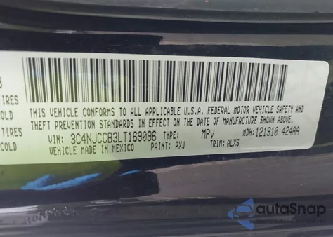 2020 Jeep Compass Limited Fwd from USA, damaged, VIN 3C4NJCCB3LT169096